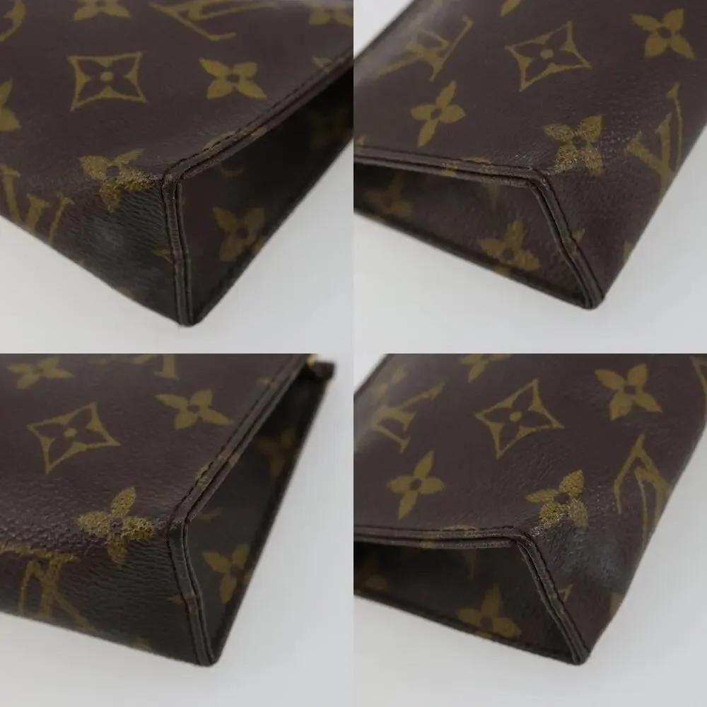 Louis Vuitton Monogram Poche Toilette 15 Pouch Brown